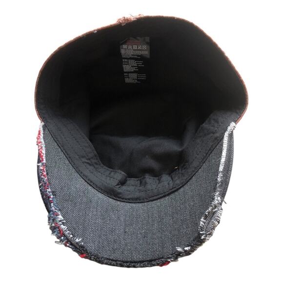 Urban Outfitters NWOT Timeless Modern Denim Patchwork Raw Edge Detail Cabbie Hat - Picture 12 of 15